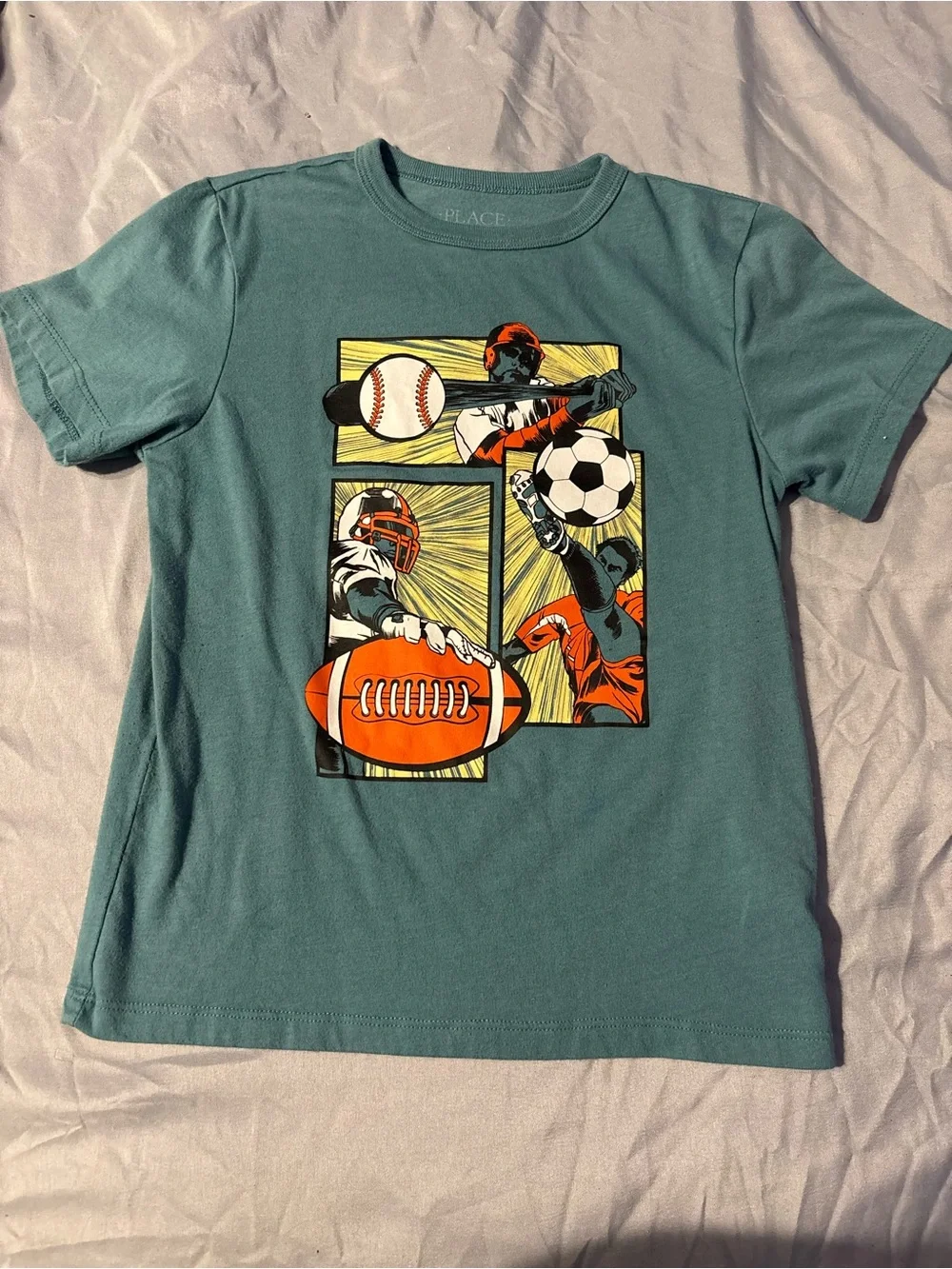 The Children's Place Teal Short-Sleeve Sports Graphic Tee